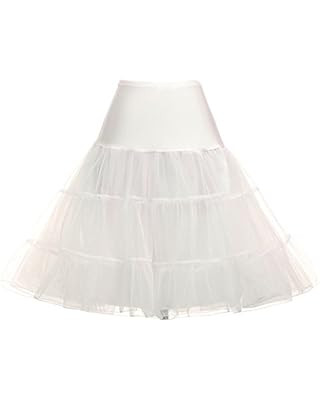 DRESSTELLS Women's Vintage Rockabilly Petticoat Skirt Tutu 1950s Underskirt | Amazon (US)