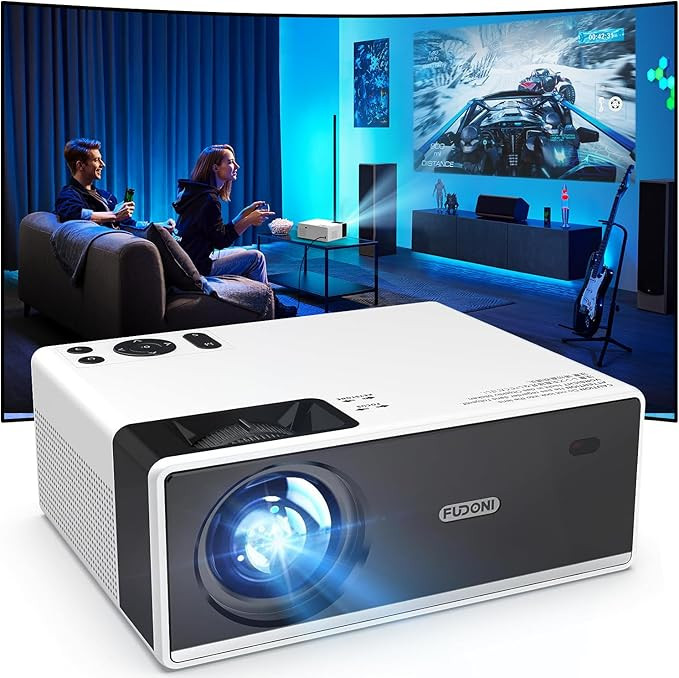 FUDONI Projector with WiFi and Bluetooth 4K Support, 300ANSI Outdoor Indoor Projector FHD 1080P M... | Amazon (US)