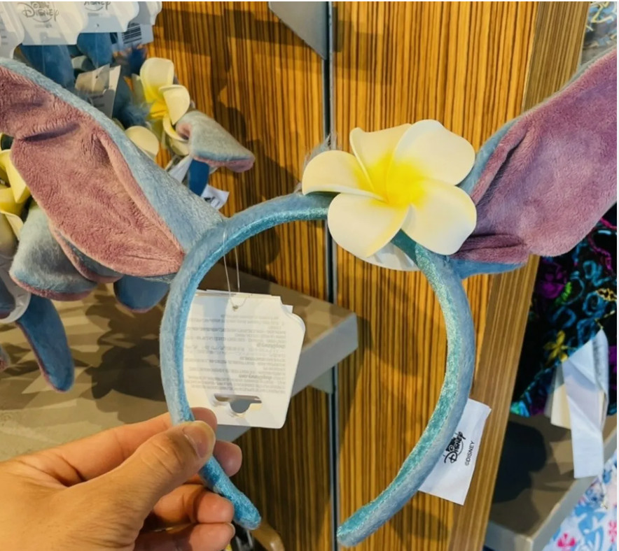 Authentic Disney Parks 2024 Stitch Ears Headband flower disneyland exclusive | eBay US