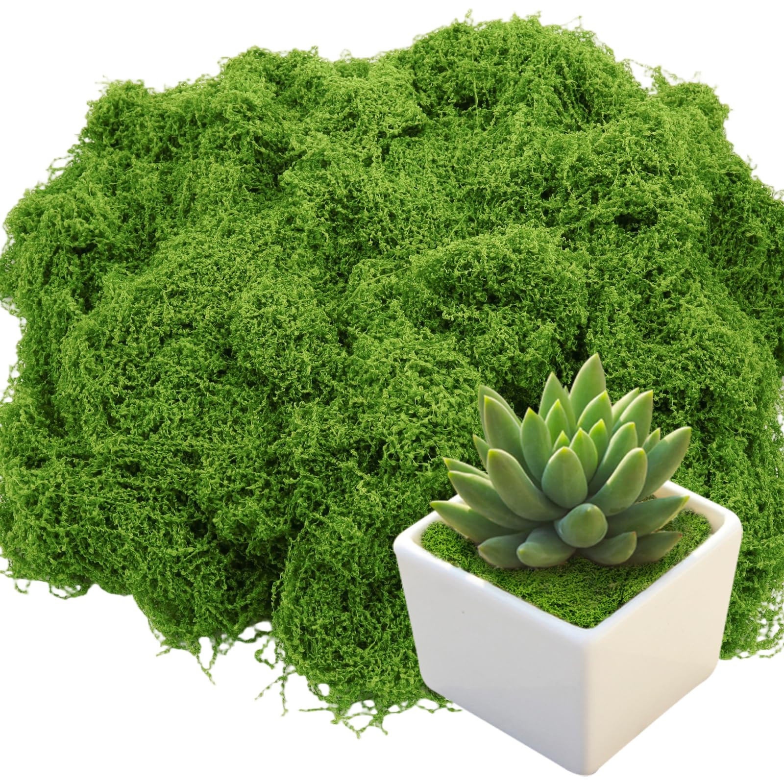 Artificial Moss 10.6oz – Fake Green Moss for Crafts, Potted Plants, Fairy Garden Decor, DIY Tab... | Amazon (US)