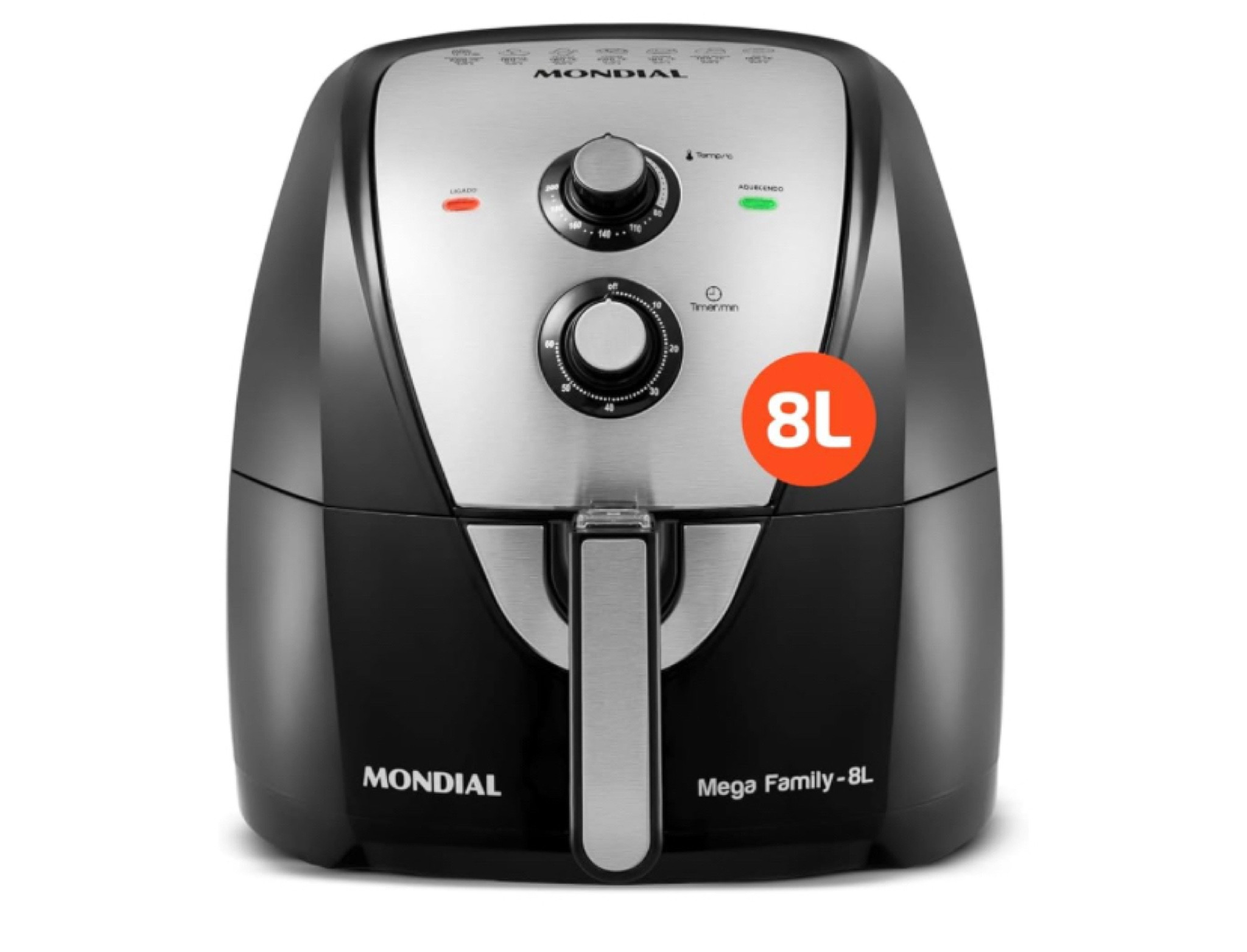 Fritadeira Sem Óleo Air Fryer 8L, Mondial, Preto/Inox, 1900W, 110V - AFN-80-BI

#LTKfamilia #LTKbrasil #LTKhome