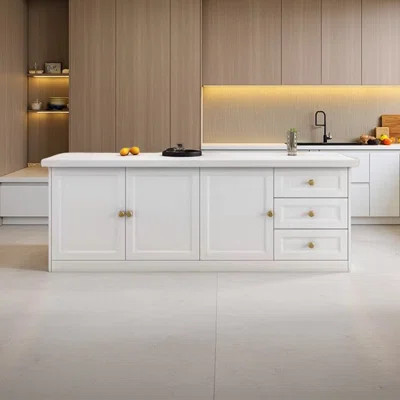 White light luxury Kitchen Island | Wayfair North America