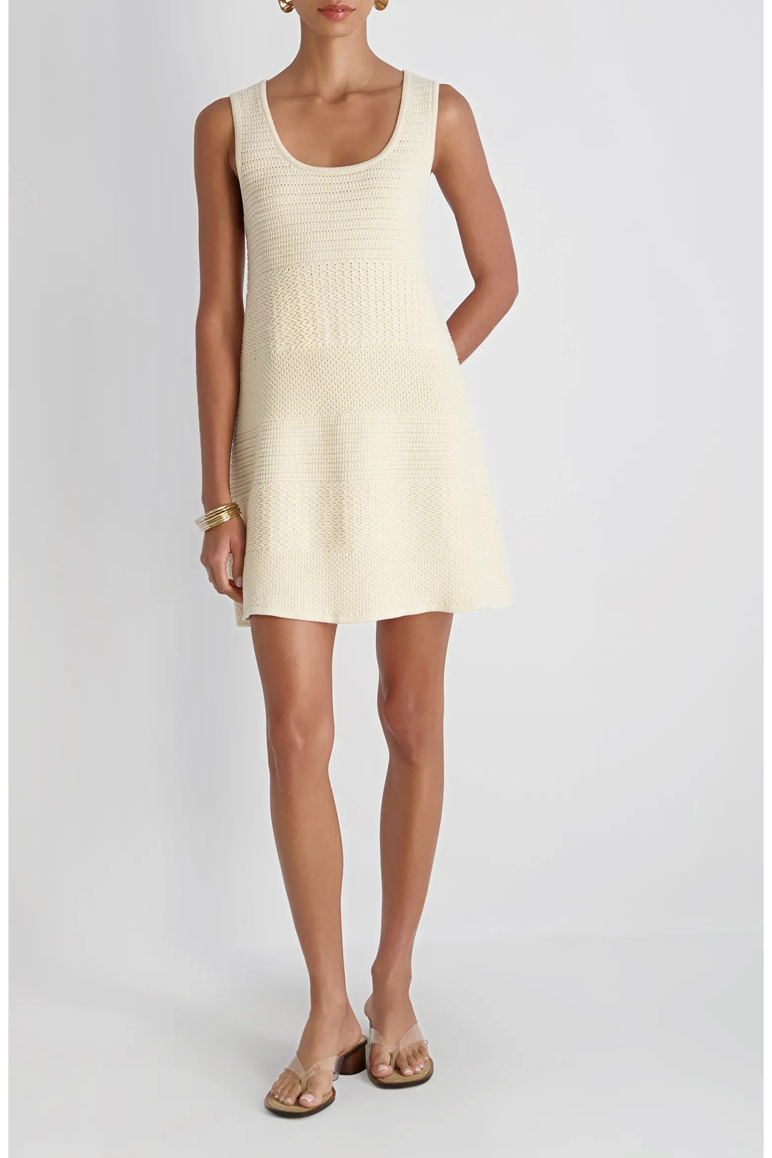 Mozart Mixed Stitch Sleeveless Minidress (Women) | Nordstrom | Nordstrom