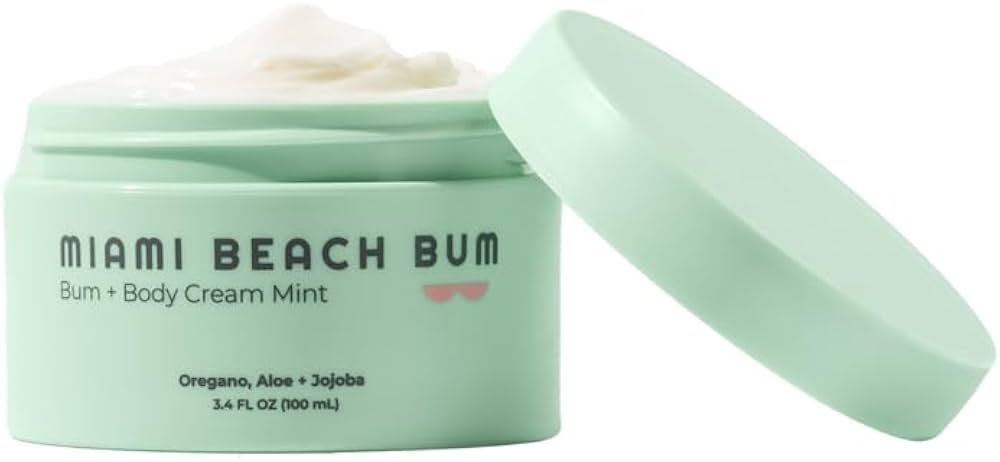 Miami Beach Bum, Bum + Body Butter Cream, Daily Moisturizer w/Oregano Oil for Body Acne, Keratosi... | Amazon (US)