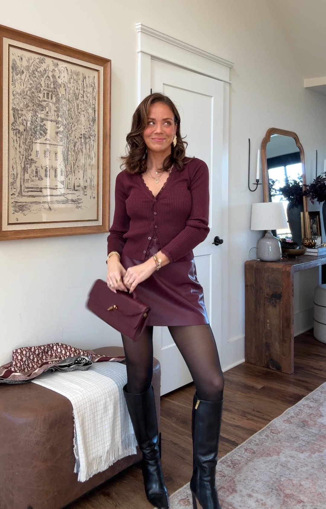 Viral skort Thanksgiving outfit! Perfect for date night & holiday season too. In xs all around. 

#LTKStyleTip #LTKHoliday #LTKFindsUnder50