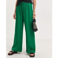 Pine Green Linen Mix Wide Leg Trousers | JD Williams (UK)