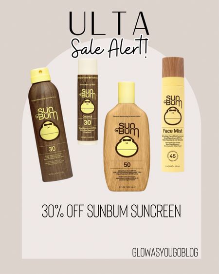 Sunbum is currently 30% off at Ulta! Perfect time to stock up on your sunscreen before the summer months! I absolutely LOVE the face mist and moisturizing sunscreen spray. Doesn’t leave any sticky residue!

#LTKswim #LTKsalealert #LTKtravel