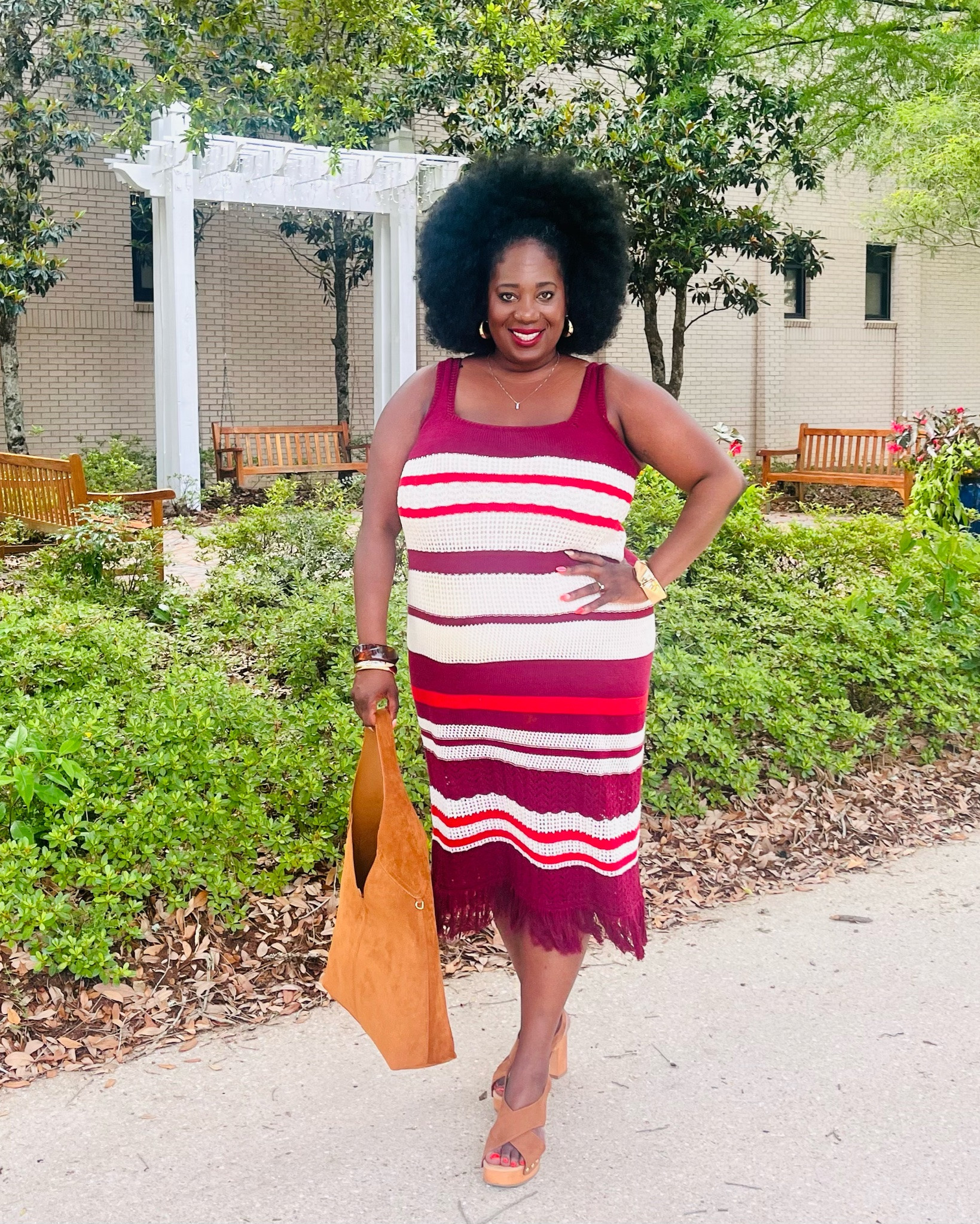 Anthropologie is hands down one of my favorite places to shop, but these days, those anthro price tags aren’t my fave at all🥴 This @Target midi fringe dress is giving Farm Rio vibes without that over $200 price. So we added her to cart BB 🛒🔥
I wore this to my daughter’s ballet performance and received so many compliments!♥️ 

Side note- Fringe is my new summer obsession!🙌🏾🙌🏾🙌🏾

I bought the XXL. You could size down depending on the sort of fit you want.

I am 5’5 | 256lbs | 38J bra | 17/18

#LTKOver40 #LTKPlusSize #LTKootd