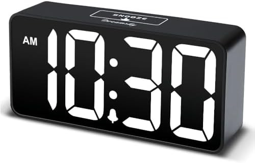 DreamSky Small Digital Alarm Clock for Bederoom, Large Big Numbers Display with Dimmer for Living... | Amazon (US)