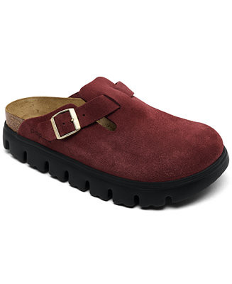 Birkenstock Women's Boston Chunky Suede Leather Platform Clog from Finish Line - Macy's | Macy's