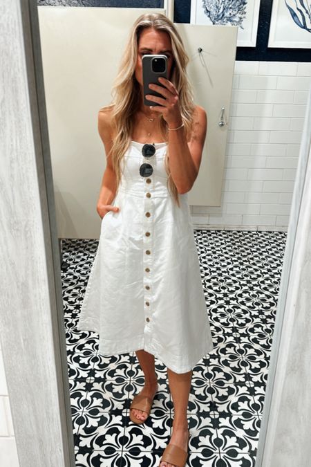 Target white denim dress perfect. No notes

#LTKFindsUnder50 #LTKSeasonal