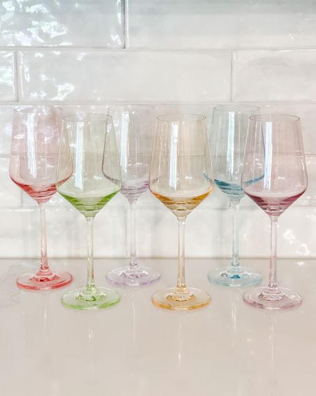The prettiest designer look for less colored wine glasses from Amazon! They give me Estelle colored glass vibes for less and the quality is excellent! They also offer a colored stemless wine glass option and a bubble glass version. . entertaining ideas, tablescape ideas , unique wine glasses, colored glass

#ltkhome #ltkunder100 #ltkseasonal #ltkfamily  

#LTKhome #LTKSeasonal #LTKunder100 #LTKsalealert #LTKSeasonal #LTKunder50