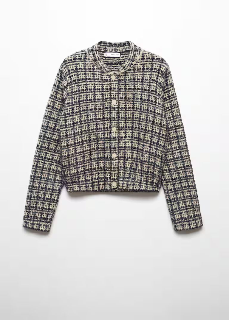 Tweed bomber jacket | MANGO (US)