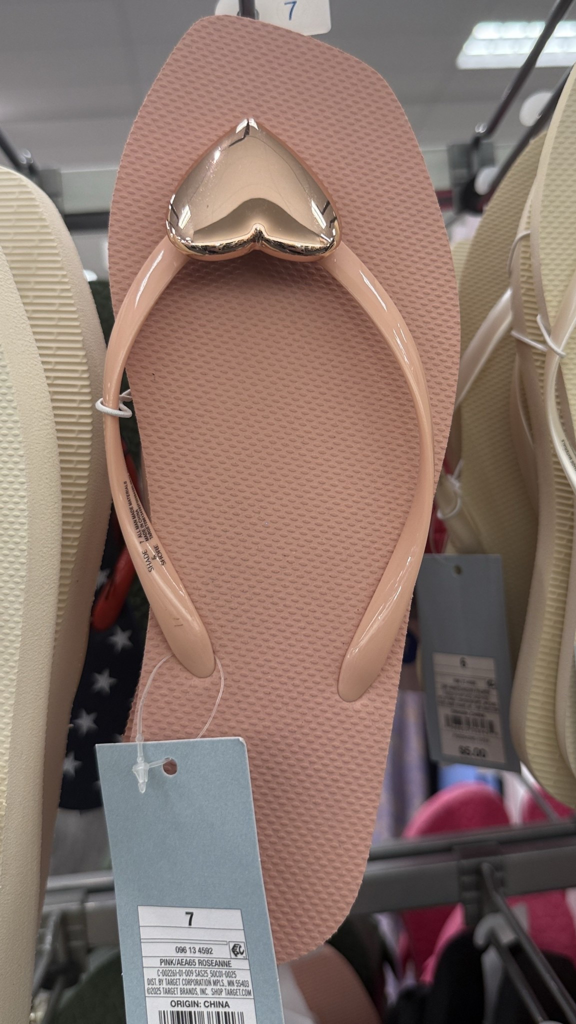 Pink blush heart flip flop sandals  open square toe slip on

#LTKShoeCrush #LTKPlusSize #LTKFindsUnder50