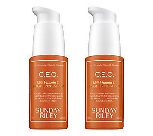 Sunday Riley CEO Vitamin C Brightening Serum Duo | QVC
