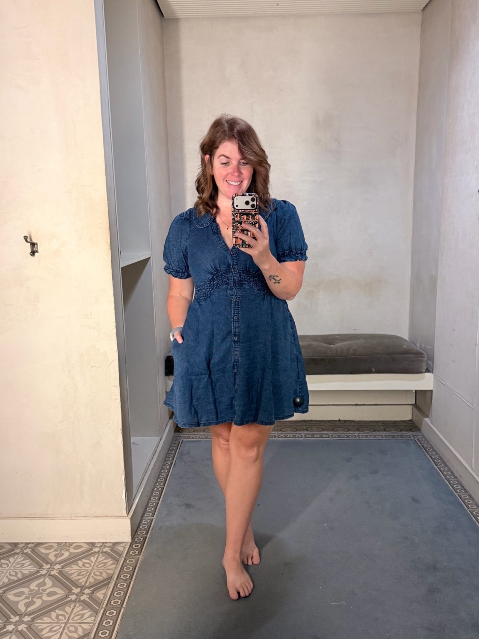 The cutest denim dress that I want to add to my closet ASAP! This dress is a perfect fall basic and can be styled so many different ways. The dress does not have any stretch in it, so I would size up.

#LTKSeasonal #LTKOver40 #LTKMidsize