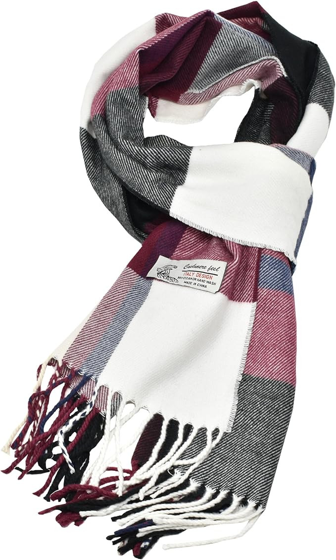 Glory Max Classic Plaid Striped Luxurious Checked Pattern Winter Scarf For Men Women Soft Cashmer... | Amazon (US)