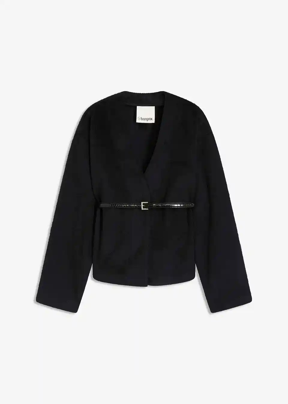 Oversized Blazer mit Gürtel in Wolloptik, ungefüttert | Bonprix DE