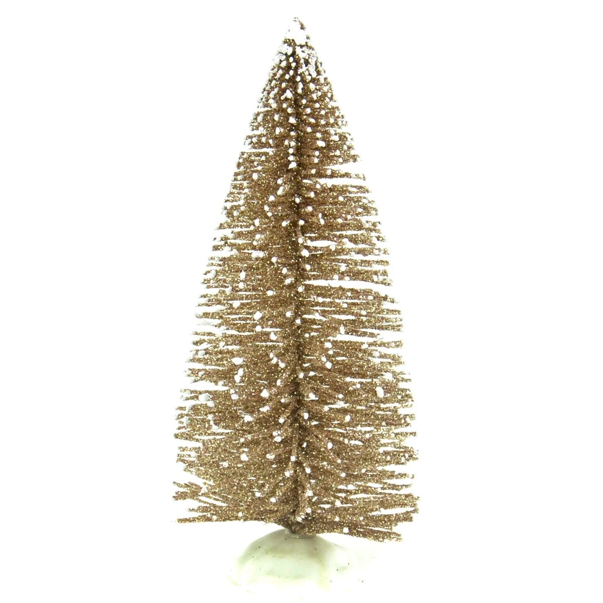 Touch of Nature 6" Gold Glitter Bottle Brush Tree w/ Snow - Holiday Decor | Walmart (US)