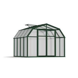 Hobby Gardener 8 ft. x 8 ft. Green/Diffused Polycarbonate DIY Greenhouse Kit | The Home Depot
