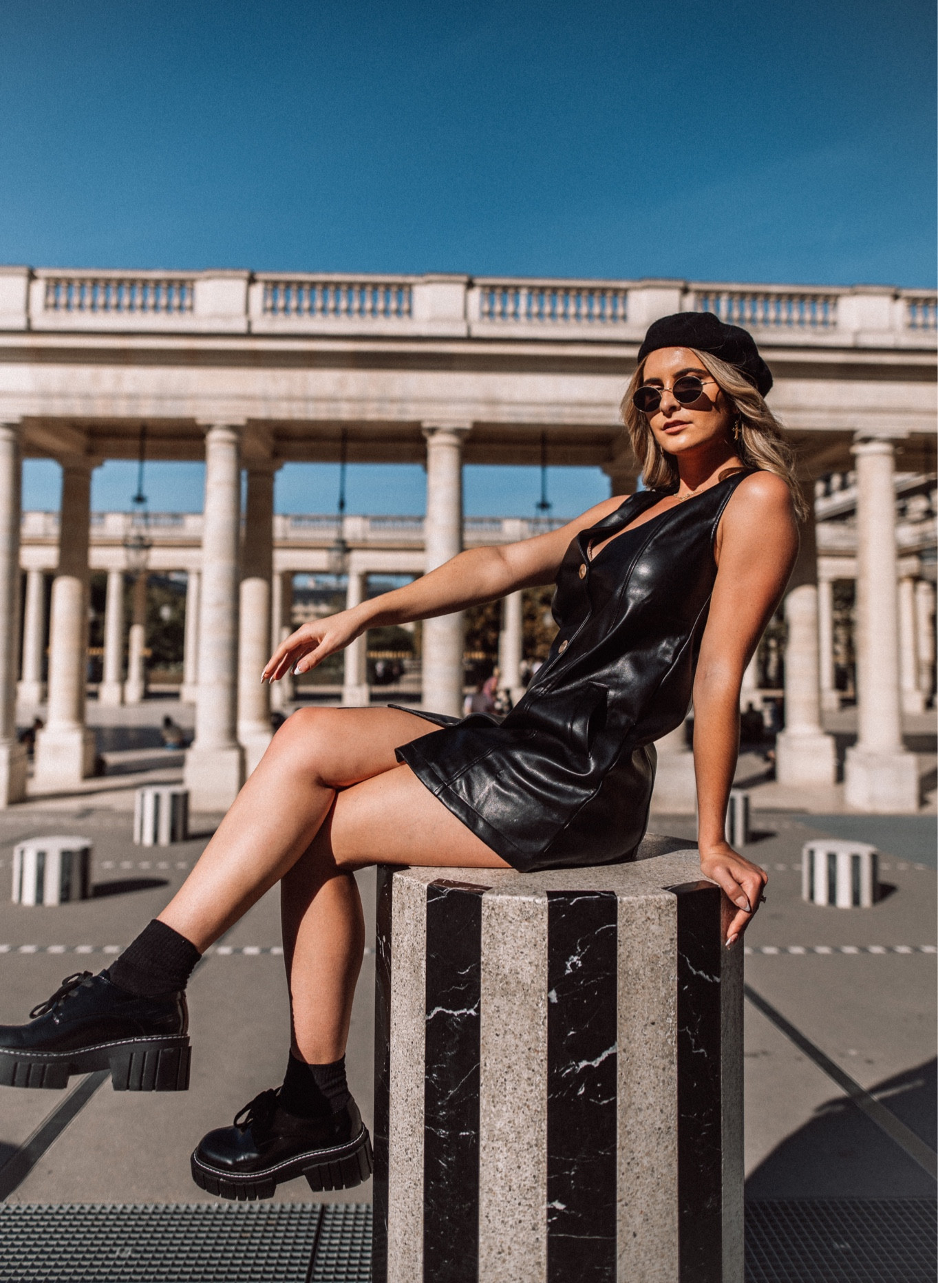 Black leather dress in Paris 

#LTKeurope #LTKshoecrush #LTKSeasonal
