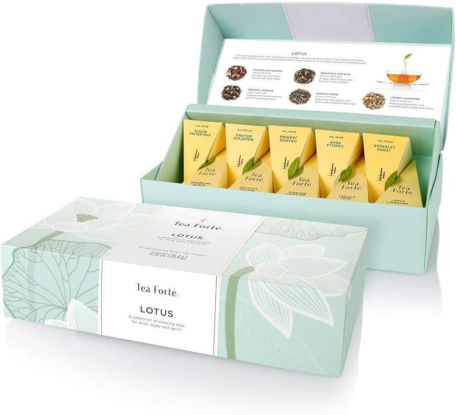 Tea Forte Premium Petite Presentation Box Gift Set Sampler, 10 Count, 2 of Each Blend Individuall... | Amazon (US)