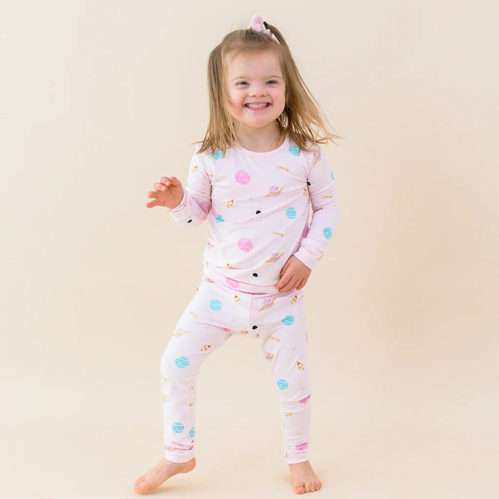 Long Sleeve Pajamas in Sakura Space | Kyte BABY