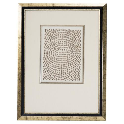Benny Gold Frame Glass Abstract Paper Wall Art - III | Kathy Kuo Home
