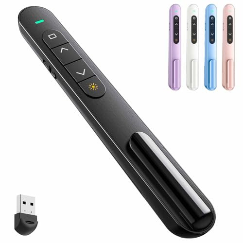 QUI Presentation Clicker for PowerPoint, RF 2.4GHz USB Wireless Presenter Remote with Volume Cont... | Amazon (US)