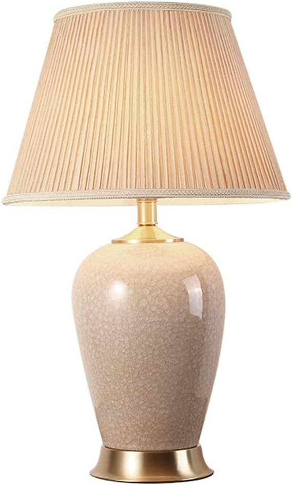 Simple Retro Ceramics Table Lamp Ice Bottle Creative Bedroom Bedside Lamp Large Study Room, Livin... | Amazon (US)