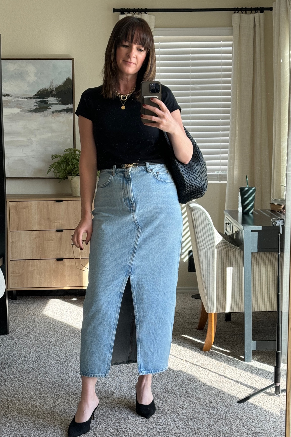 Today’s church outfit is perfect for a casual office job, running errands or lunch with the gals. Plus, it’s super comfy!

I bought the skirt in Florence, Italy but the same one is available at Mango here and the shoes are from Kuala Lumpur, Malaysia. 

I’ll link the Amazon bag and belt once Amazon approves me to link! 

Tee is old. Linked the same brand below  

#LTKover40 #LTKstyletip