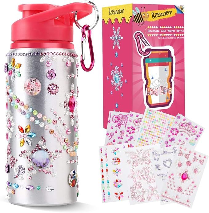 Beewarm Gift for Girls, Decorate & Personalize Your Own Water Bottles with Tons of Rhinestone Gli... | Amazon (US)