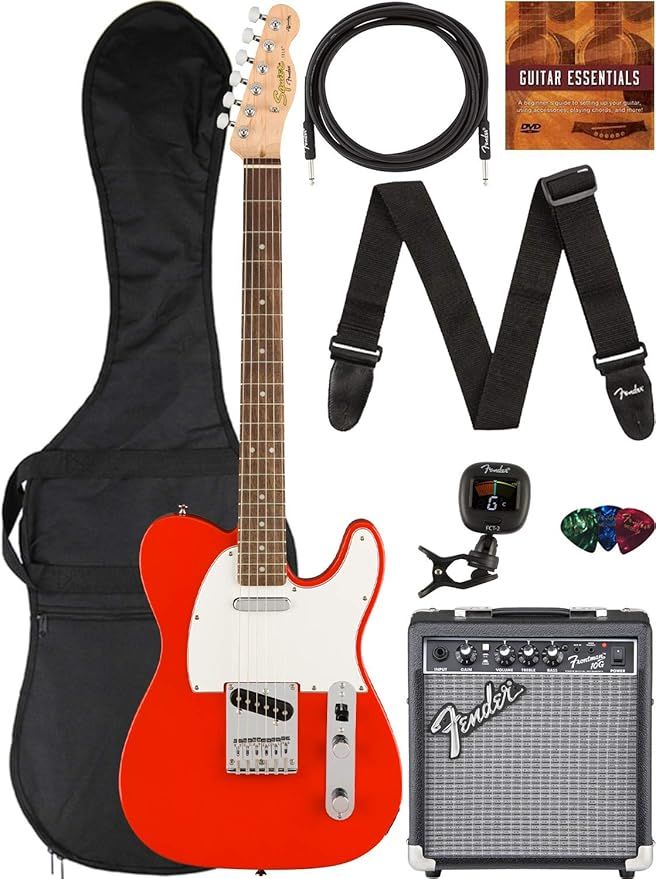 Fender Squier Affinity Telecaster - Race Red Bundle with Frontman 10G Amplifier, Gig Bag, Instrument | Amazon (US)