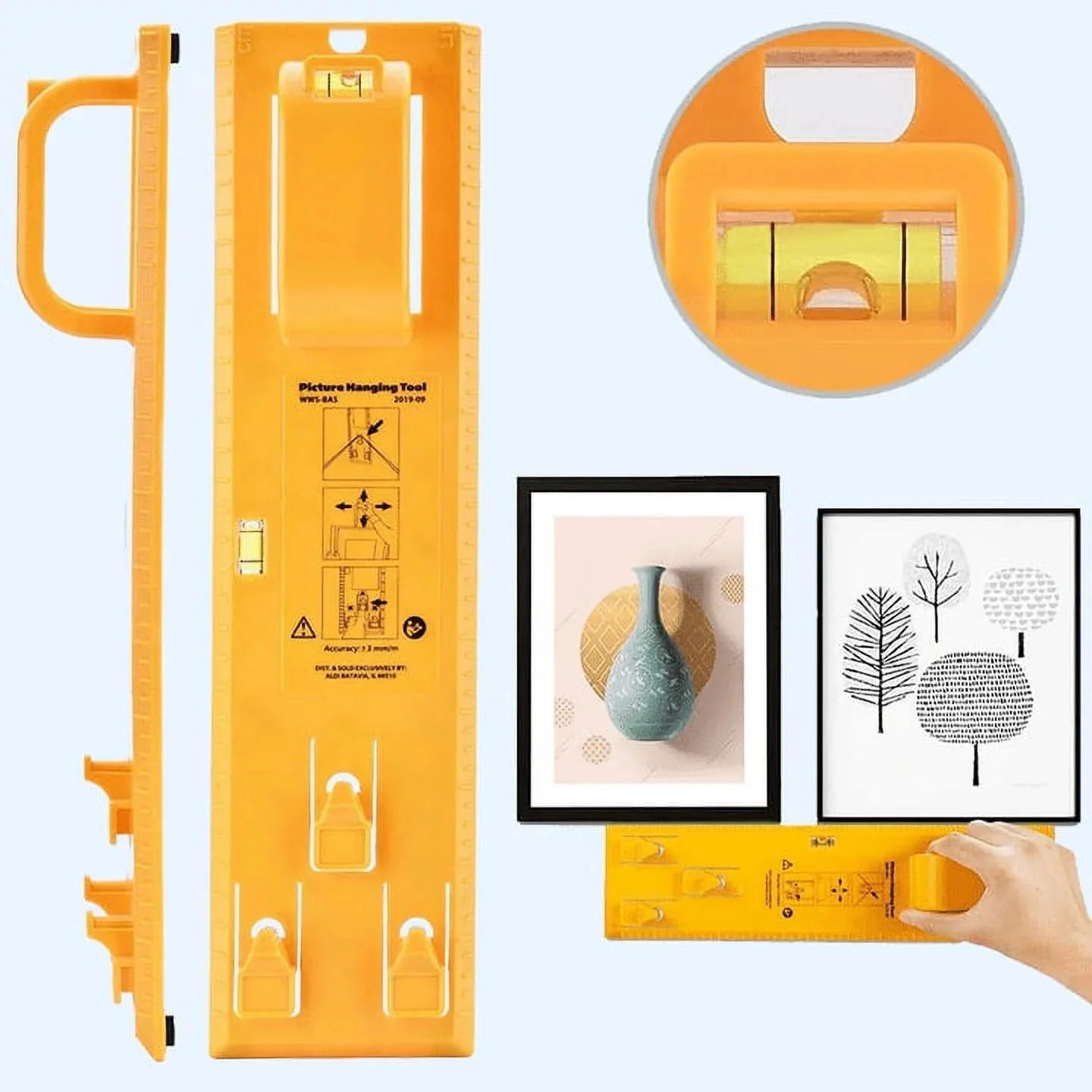 Photo Frame Hanging Tool Accurate Position-Locating Hotel Picture Level Ruler Wall Hanging Measur... | Walmart (US)