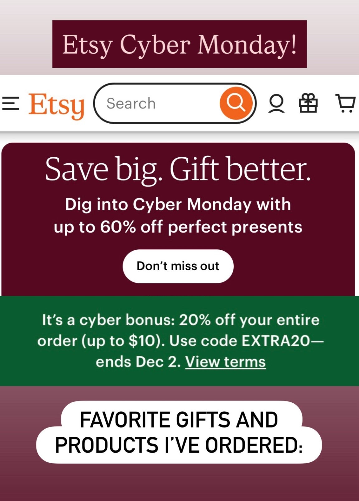 Etsy cyber Monday sale
Personalized gifts 
Custom gifts
Gift guide 

#LTKCyberWeek #LTKGiftGuide #LTKHoliday