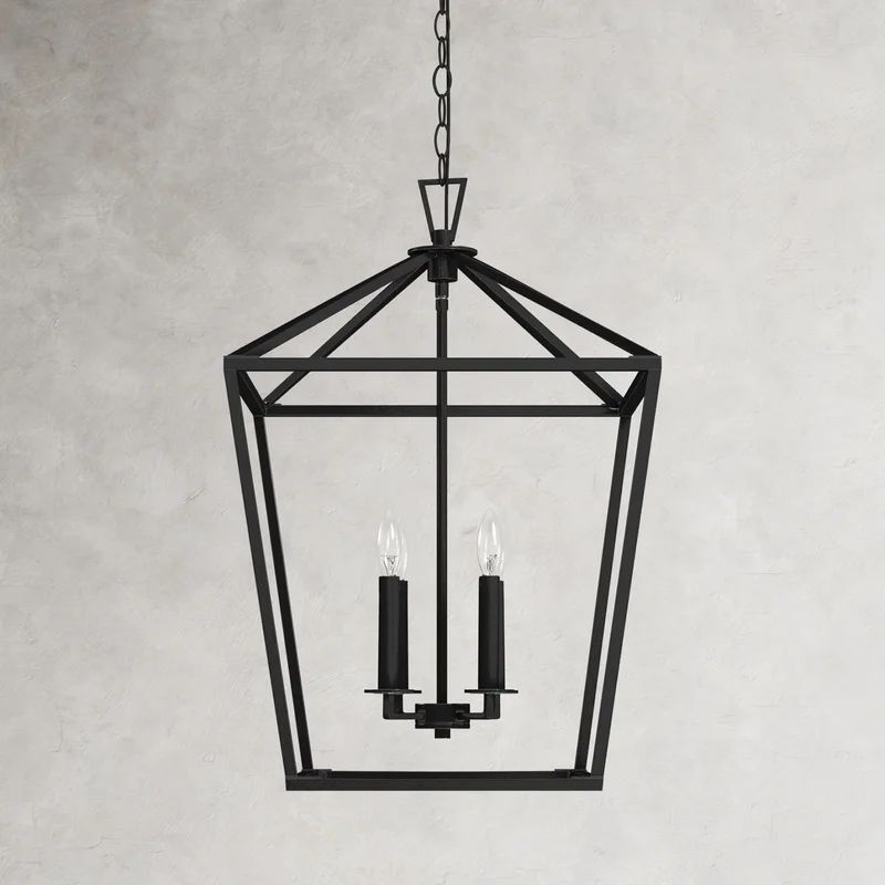 Hastings 4 - Light Lantern Geometric Chandelier | Wayfair North America