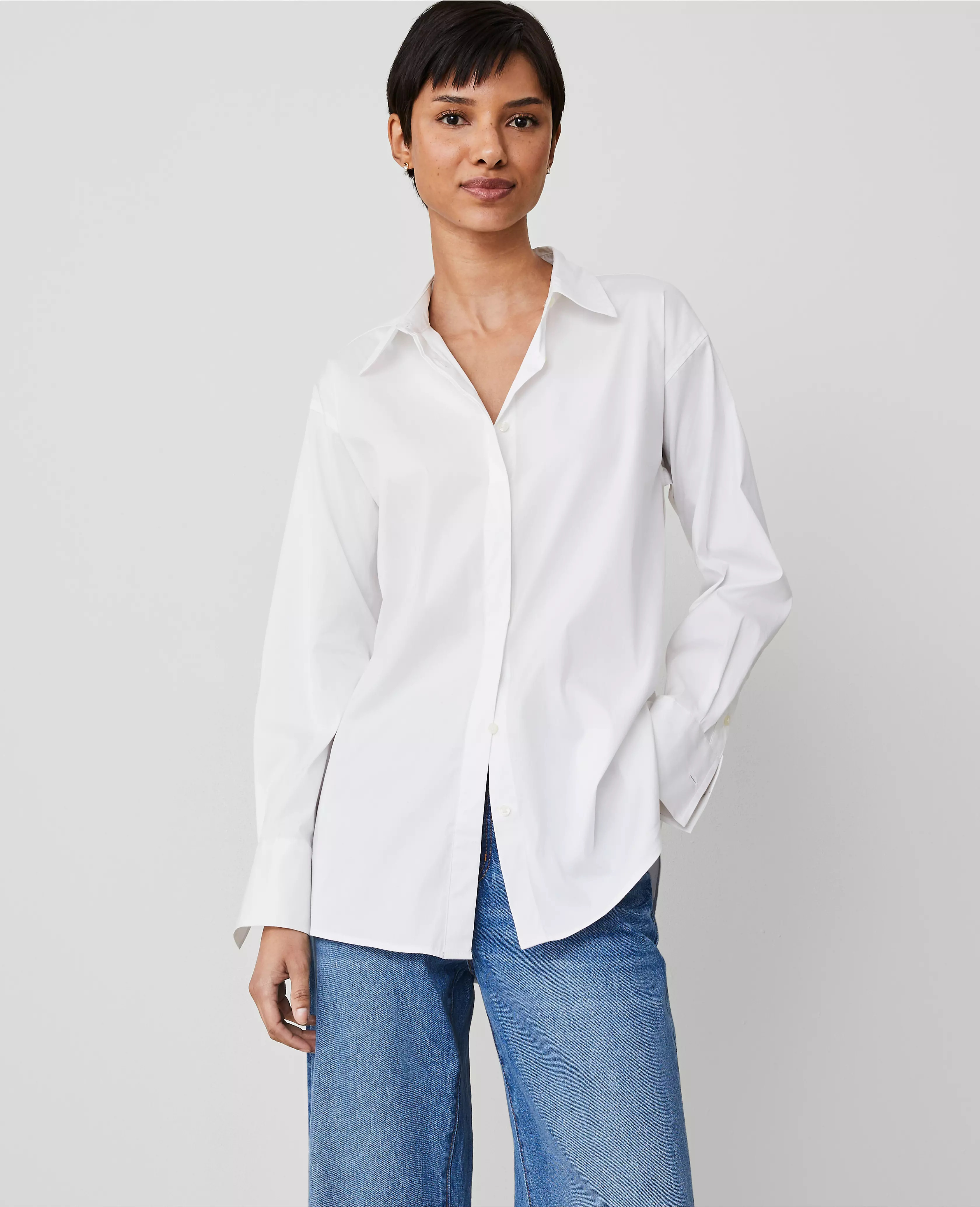 Poplin Button Shirt | Ann Taylor (US)