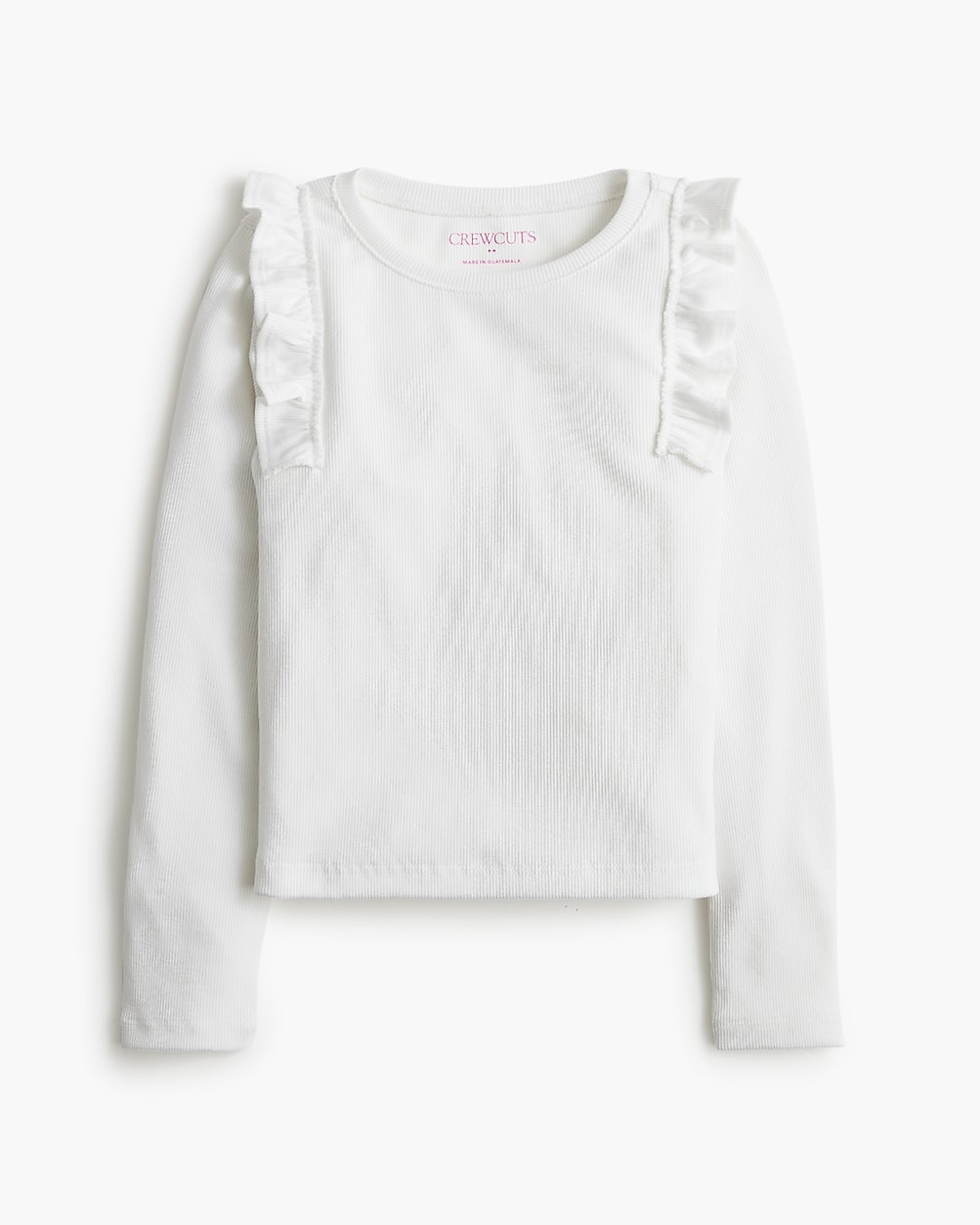 Girls' long-sleeve ruffle tee | J.Crew Factory
