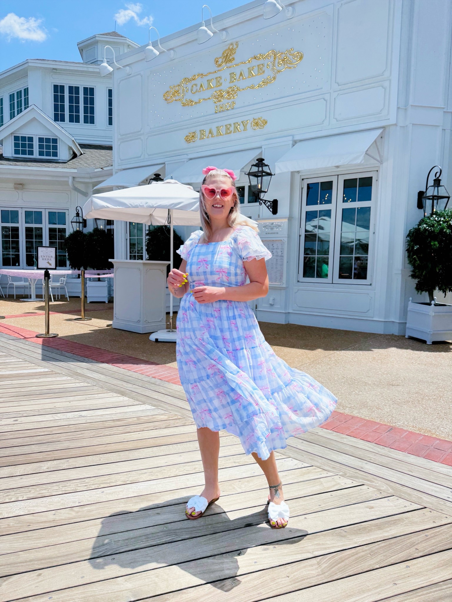 Pink Gingham Bow dress 🎀