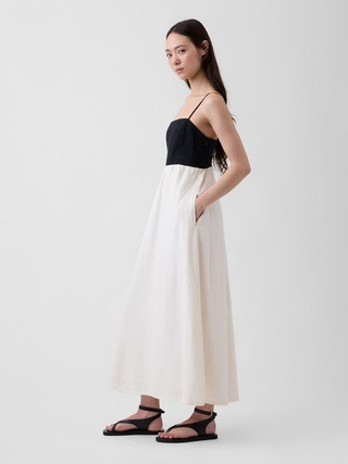 Linen-Blend Empire Waist Maxi Dress | Gap (US)