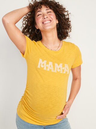 Maternity Graphic Side-Shirred T-Shirt | Old Navy (US)