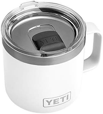 YETI Rambler 10 oz Stackable Mug, Vacuum Insulated, Stainless Steel with MagSlider Lid, White | Amazon (US)