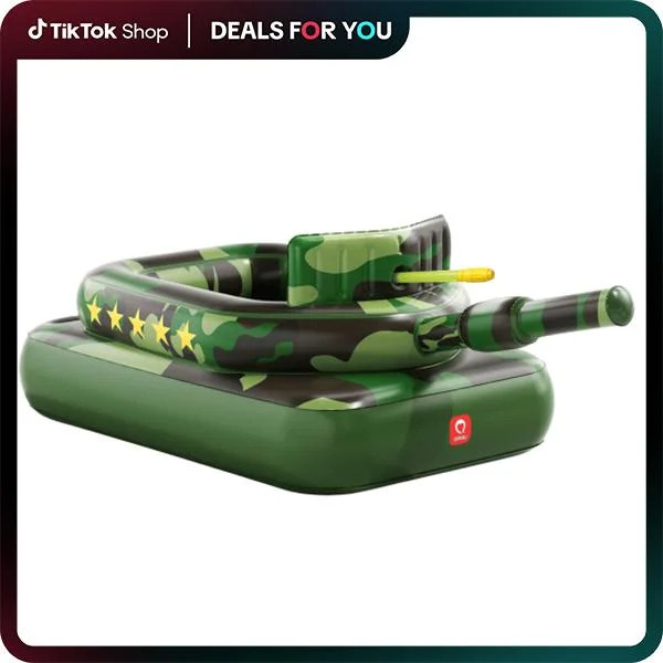 Inflatable Tank Pool Float for Adults & Kids – Ride-On Camouflage Floaty with Water Cannon, Swi... | Walmart (US)