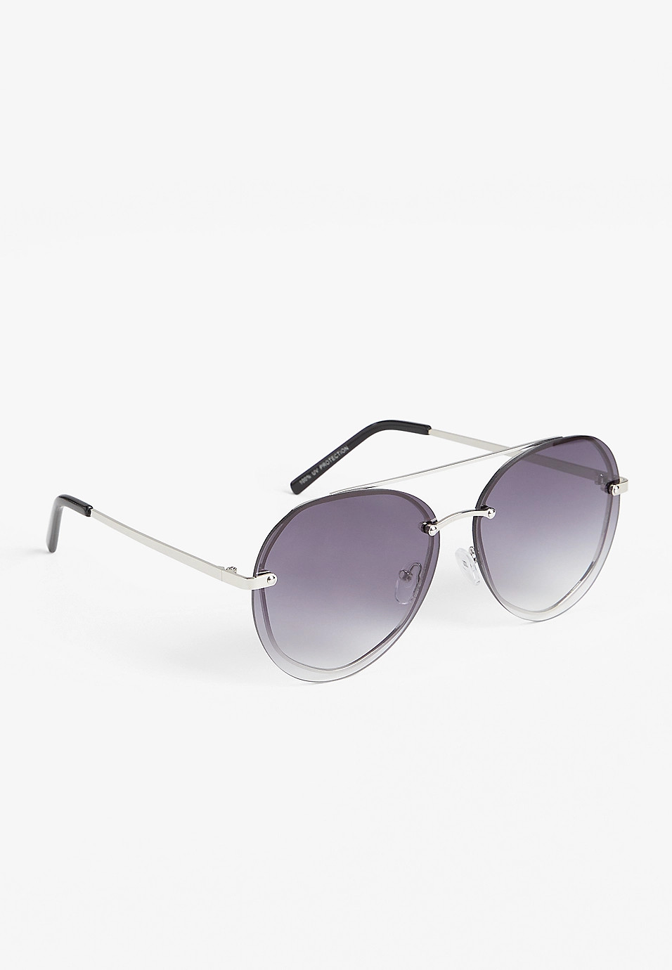 Black Ombre Aviator Sunglasses | Maurices