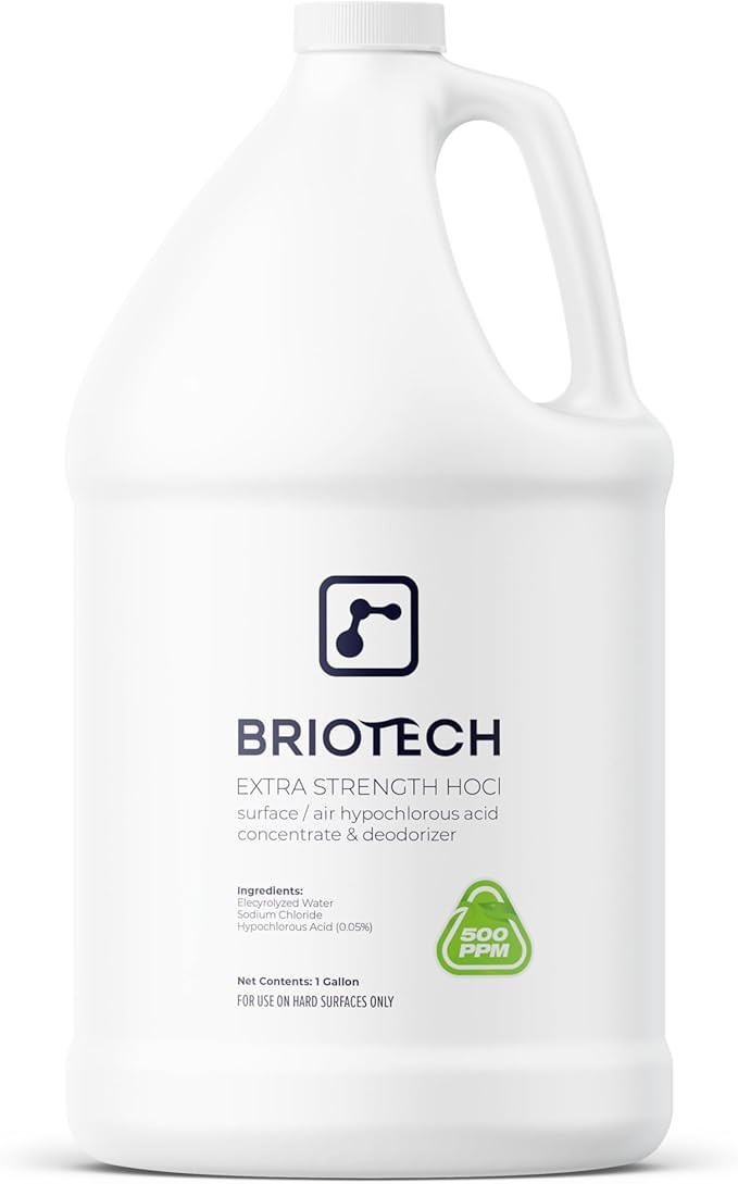 BRIOTECH Extra Strength HOCl Cleaner, 500 PPM Hypochlorous Acid Concentrate, ULV Foggers & Humidi... | Amazon (US)