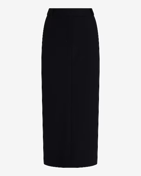 Editor Studio Stretch Twill High Waisted Maxi Skirt | Express