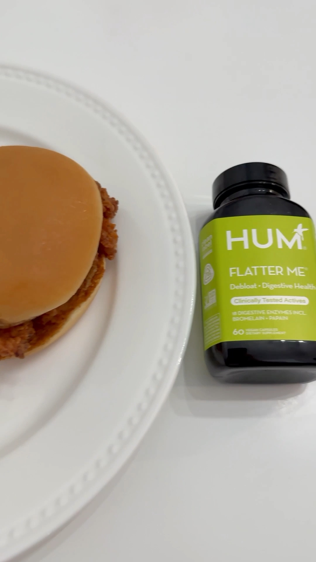 Bloating ruining your meals? Eat big without feeling bloated with HUM Nutrition Flatter Me. This fast-acting debloating pill helps support digestion so you can enjoy big meals, fast food, or date nights without feeling uncomfortable or heavy. It’s unflavored, easy to take with meals, and made with digestive enzymes that help break down food and support gut health - no prep, no powders, no mixing required.

#LTKfitnessgoals #LTKselfcare #LTKmomlife