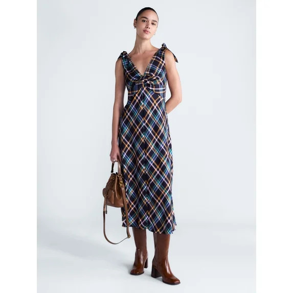 Free Assembly Women's Twist Front Sleeveless Maxi Dress, Sizes XS-XXL | Walmart (US)