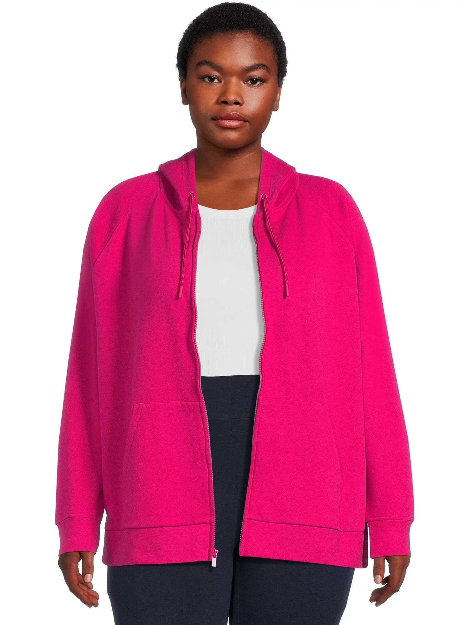 Terra & Sky Women's Plus Size Full Zip Fleece Hoodie | Walmart (US)
