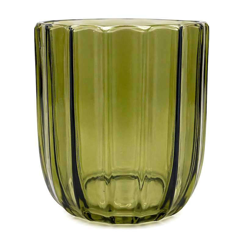 Fall Ambrosia Green Glass Tumbler, sold by At Home | At Home